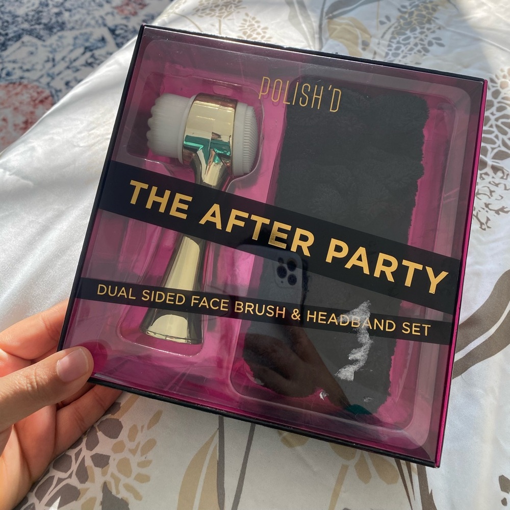 POLISH'D Face Brush & Headband Set New